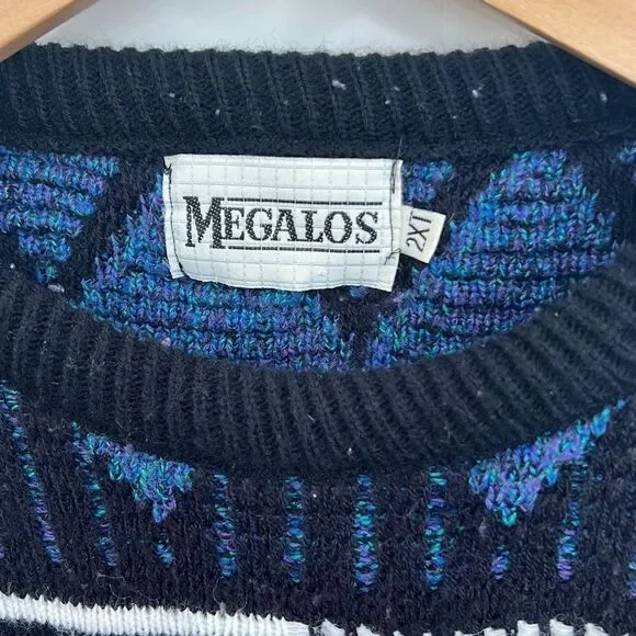 Megalos vintage men’s sweater 2xl tall - Picture 2 of 5